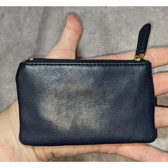 Giani Bernini Navy Mini Zip Pouch - Picture 3 of 4
